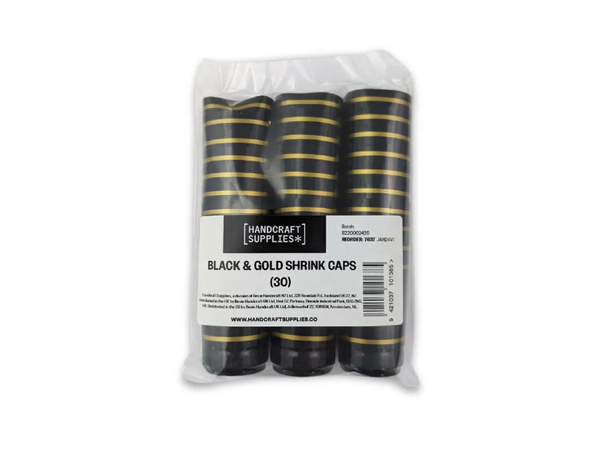 Krymphättor svarta m. guld KUN SE 