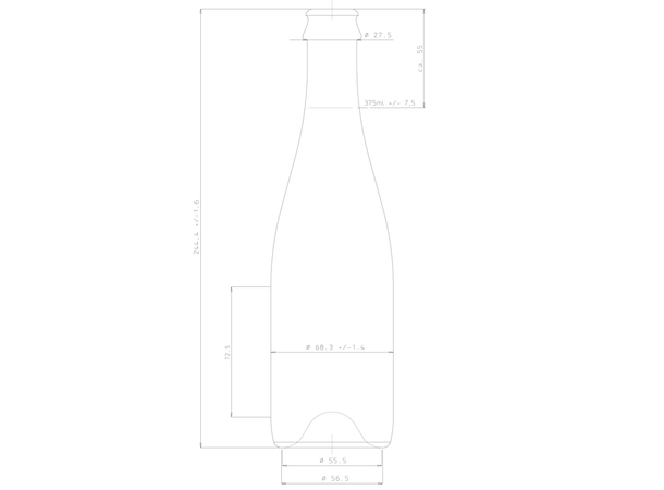 Låda med 24 st. 37,5 cl Geuze-flaskor