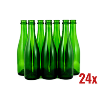 Låda med 24 st. 37,5 cl Geuze-flaskor gröna geuze/champagne flaskor