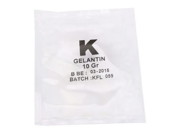 Gelatin, påse K, 10 g.