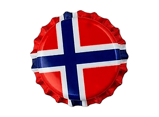 Kapsyl för flaska 26 mm, norsk flagga