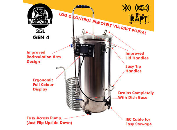 BrewZilla 35L Gen 4 - Startpaket - Ölbryggning.se