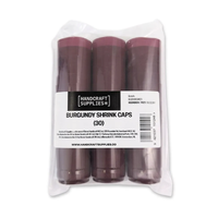 Krymphättor Burgundy röd 30-pack till vinflaskor, Handcraft Suppl