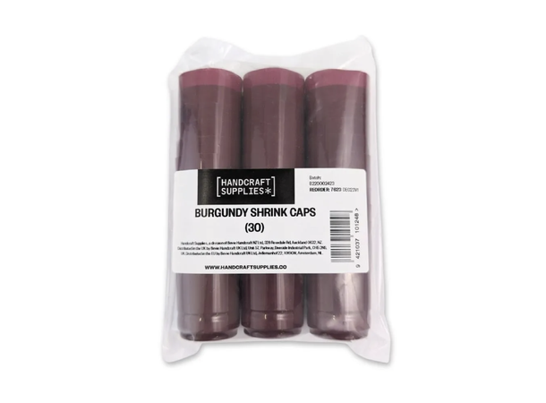 Krymphättor för vinflaskor burgundy röd