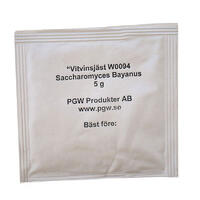 Vitvinsjäst W0094, 5 gram Vinjäst universal, Saccharomyces Bay