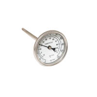 Termometer,70 mm display o 150 mm prob Utan svetsning, i rostfritt stål