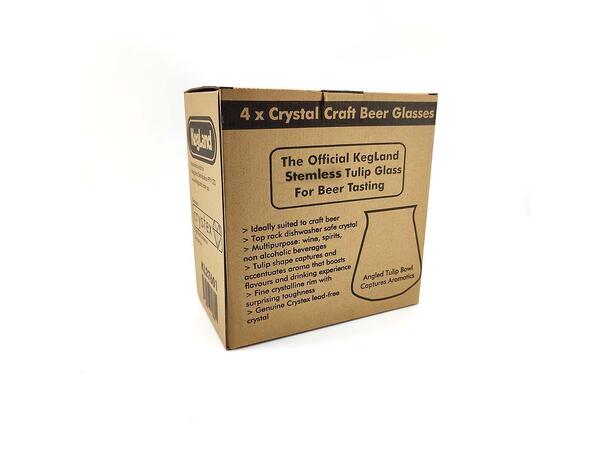 Stemless Beer Glass 4-pack (350ml), Ölglas utan fot