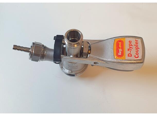 D-Type Keg Coupler S.S 5/8" gängor på in och utgång 