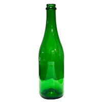 Låda m. 12 st. gröna 0,75 Champagnefl. Gröna champagne-flaskor