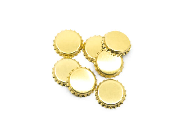 Flaskekapsler Gull 26 mm - 100 stk