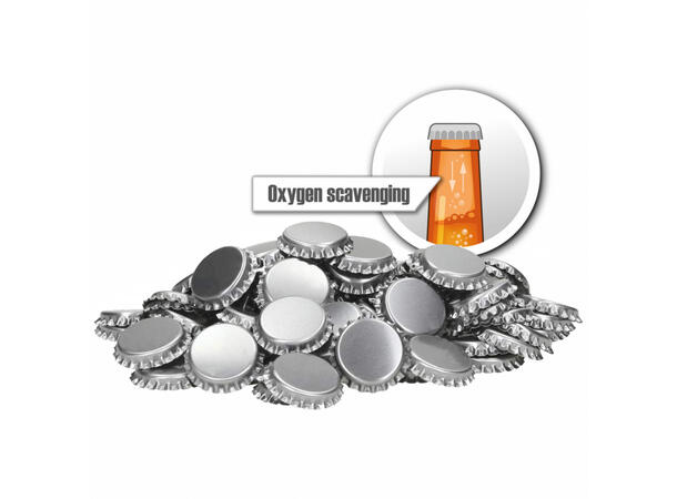 Kapsyl för flaska 26 mm, silver 1000st