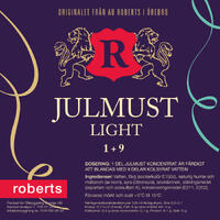 Julmust Light koncentrat Originalet från AB Roberts i Örebro