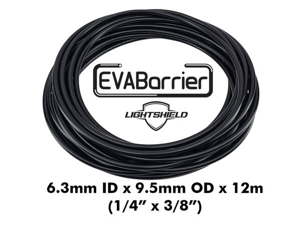 1 meter Black EVABarrier 6,3mmID x 9,5mmOD