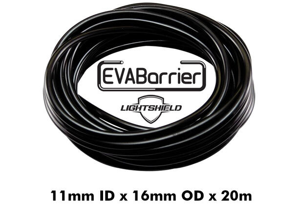 20m EVABarrier 11mm x 16mm Svart slang med UV skydd 