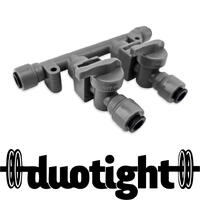 Manifold 2-uttag CO2 8mm Duotight med ventiler