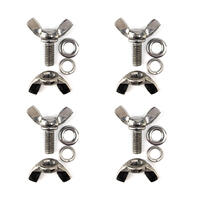 Wing Nut and Bolt M6x14 (set of 4) Enkelt att använda utan verktyg