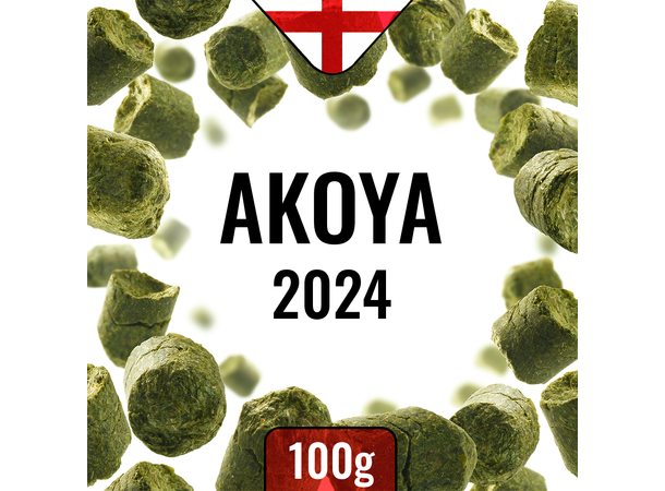 Akoya 2024 100 g, humlepellets, 9,5% alfasyra