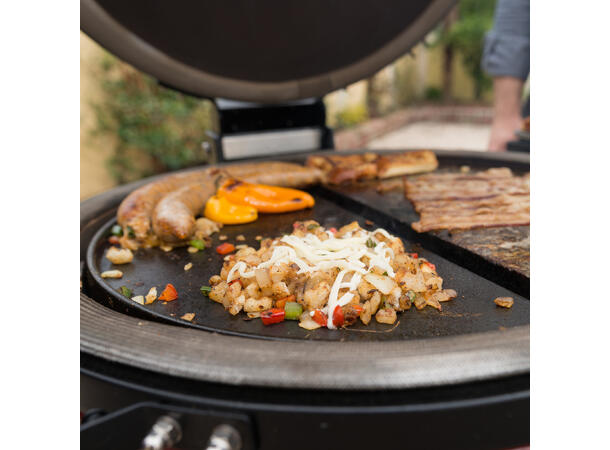 Kamado Joe Halvmåneformad Vändbar Stekplatta i Gjutjärn – För Classic
