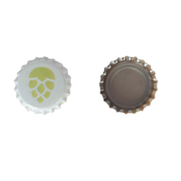 Kapsyl för flaska 26 mm, humlekotte 1000 st. Grön humlekotte på vit botten