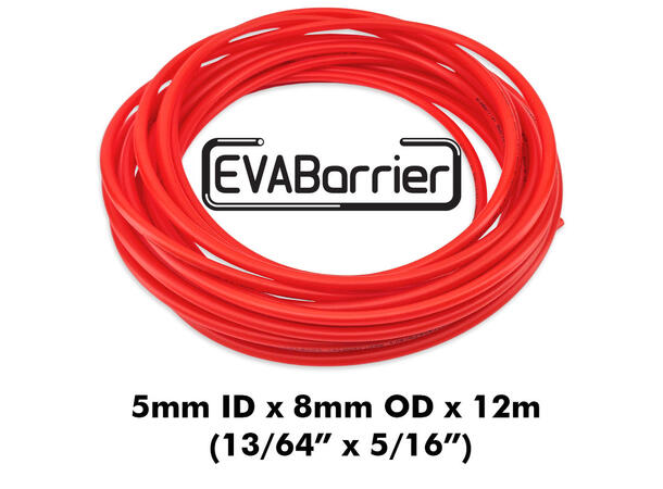 1 meter Red EVABarrier 5mm ID x 8mm OD