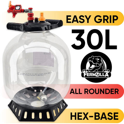 FermZilla 30L All Rounder Easy-Grip Nytt lokk med flere funksjoner