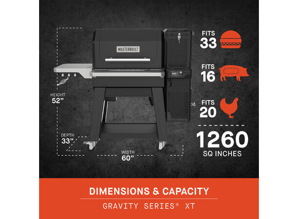 Masterbuilt® Gravity Series XT digital kolgrill och smoker