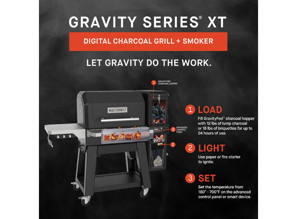 Masterbuilt® Gravity Series XT digital kolgrill och smoker