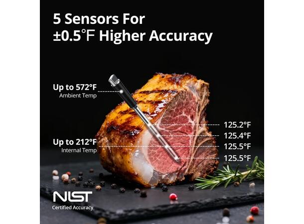 Inkbird Steketermometer med 2 prober | med bluetooth overføring til a