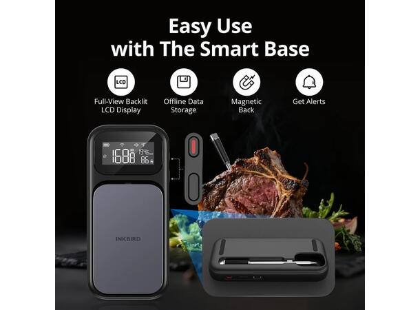 Inkbird Steketermometer med 2 prober | med bluetooth overføring til a