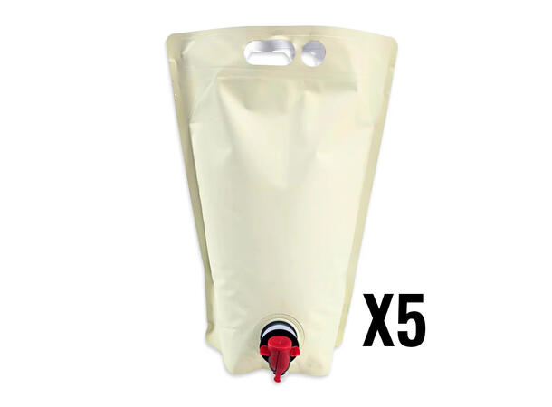 Ståpåse 5 liter, Äggskalsvit, 5 Pack
