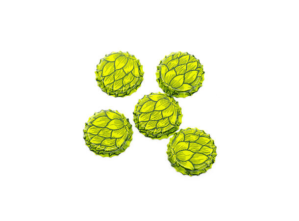 Flaskekapsler Humle 26 mm - 100 stk