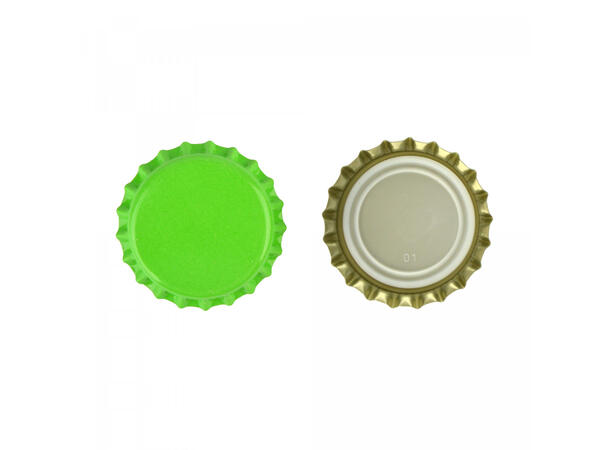 Flaskekapsler Lime Grønn 26 mm - 100 stk