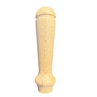 Tapphandtag i ek 12.5 cm hög svarvad design