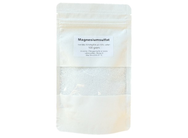 Magnesium sulfat 100 g - Vattenjustering - Ölbryggning.se