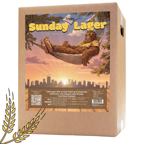 Sunday Hoppy Lager Allgrainkit Krispig lager med torrhumle